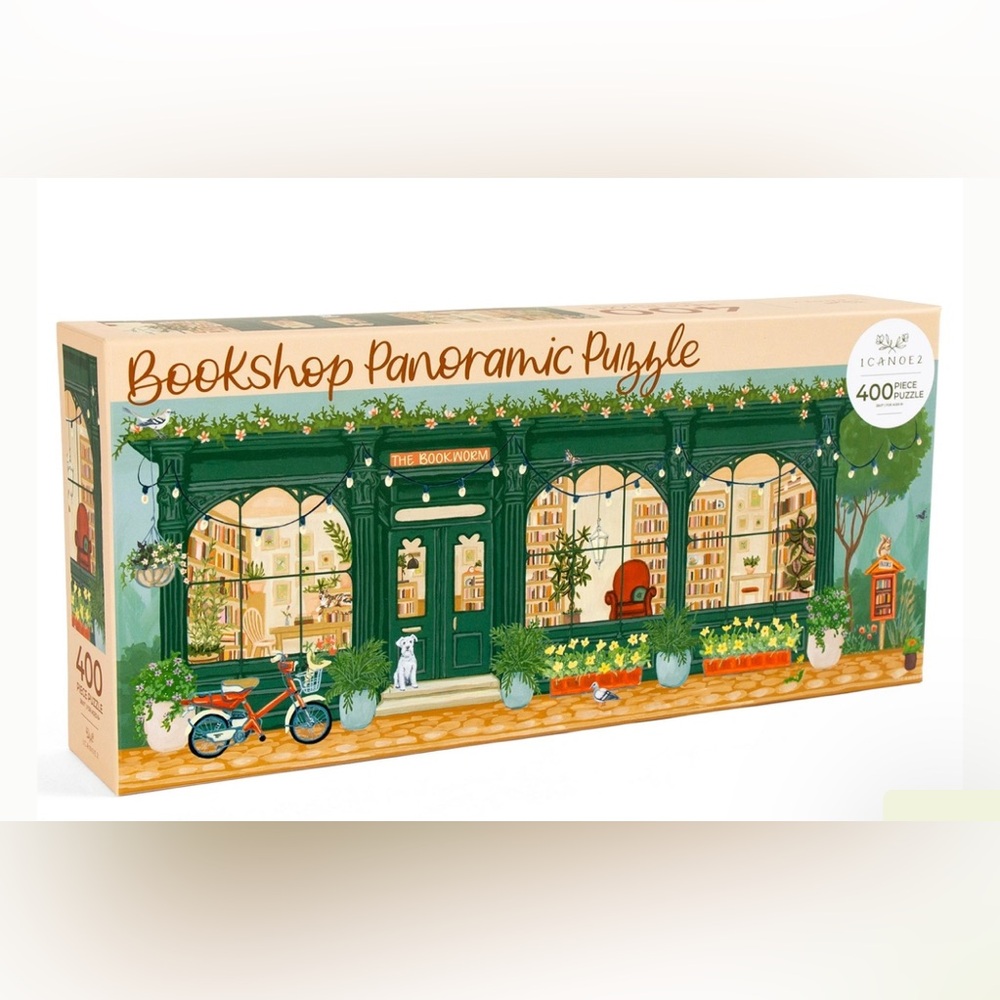 1CANOE2- BOOKSHOP - 400 PIECE PANORAMIC JIGSAW PUZZLE 🍂